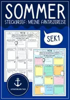 Vorschau - Arbeitsblätter - Mein Fantasie-Trip: Plane deinen Traumurlaub Schuljahresende & Sommer - Deckblatt