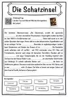 Vorschau - Unterrichtsreihen - Die Schatzinsel Lückentext mit Wortspeicher Hörverstehen und Suchsel - Seite 1