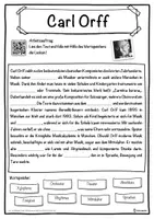 Vorschau - Unterrichtsreihen - Carl Orff Lückentext mit Wortspeicher Hörverstehen und Suchsel - Seite 1