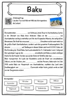 Vorschau - Unterrichtsreihen - Baku Lückentext mit Wortspeicher Hörverstehen und Suchsel - Seite 1