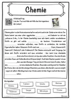 Vorschau - Unterrichtsreihen - Chemie Lückentext mit Wortspeicher Hörverstehen und Suchsel - Seite 1