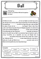 Vorschau - Unterrichtsreihen - Ball Lückentext mit Wortspeicher Hörverstehen und Suchsel - Seite 1
