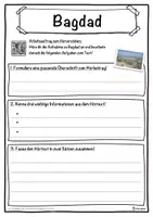 Vorschau - Unterrichtsreihen - Bagdad Lückentext mit Wortspeicher Hörverstehen und Suchsel - Seite 3