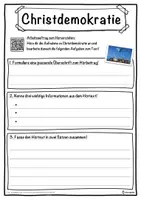 Vorschau - Unterrichtsreihen - Christdemokratie Lückentext mit Wortspeicher Hörverstehen und Suchsel - Seite 3