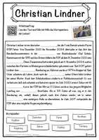 Vorschau - Unterrichtsreihen - Christian Lindner Lückentext mit Wortspeicher Hörverstehen und Suchsel - Seite 1