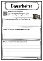 Vorschau - Unterrichtsreihen - Bauarbeiter Lückentext mit Wortspeicher Hörverstehen und Suchsel - Seite 3