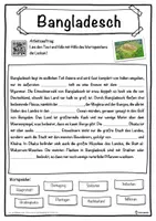 Vorschau - Unterrichtsreihen - Bangladesch Lückentext mit Wortspeicher Hörverstehen und Suchsel - Seite 1