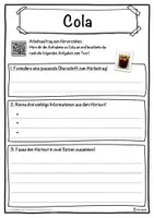 Vorschau - Unterrichtsreihen - Cola Lückentext mit Wortspeicher Hörverstehen und Suchsel - Seite 3
