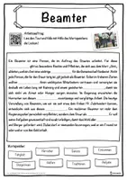 Vorschau - Unterrichtsreihen - Beamter Lückentext mit Wortspeicher Hörverstehen und Suchsel - Seite 1