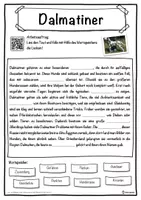 Vorschau - Unterrichtsreihen - Dalmatiner Lückentext mit Wortspeicher Hörverstehen und Suchsel - Seite 1