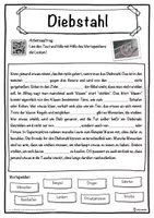 Vorschau - Unterrichtsreihen - Diebstahl Lückentext mit Wortspeicher Hörverstehen und Suchsel - Seite 1