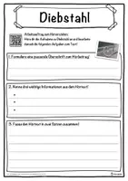 Vorschau - Unterrichtsreihen - Diebstahl Lückentext mit Wortspeicher Hörverstehen und Suchsel - Seite 3