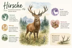 Vorschau - Arbeitsblätter - Arbeitsblätter zum Thema "Hirsche" (Lückentext, Hörverstehen) + Lösung & MP3 + Infografik - Seite 3