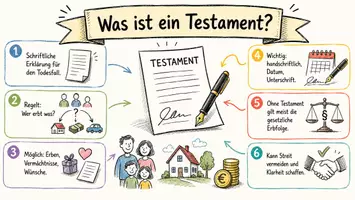 Vorschau - Arbeitsblätter - Arbeitsblätter zum Thema "Was ist ein Testament?" + Lösung & MP3 + Infografik - Seite 1