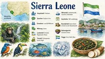 Vorschau - Arbeitsblätter - Arbeitsblätter zum Thema "Sierra Leone" + Lösung & MP3 + Mindmap + Infografik - Seite 1