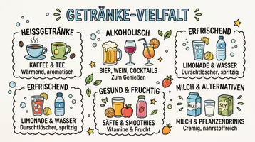 Vorschau - Arbeitsblätter - Arbeitsblatt "Getränke" + interaktive Lösung & MP3 + Mindmap + Infografik - Seite 1