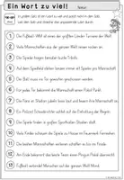 Vorschau - Arbeitsblätter - Fußball WM 2026 Leseförderung Grundschule | Ein Wort zu viel Klasse 2-3 - Seite 1