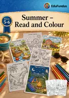 Vorschau - Mal- und Bastelvorlagen - 🌞 Summer – Read and Colour | 20 Arbeitsblätter Englisch (Klasse 5/6) - Deckblatt