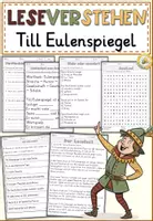 Vorschau - Arbeitsblätter - Till Eulenspiegel, Sachtexte Lesen und verstehen Arbeitsblätter mit Lesetext, Verständnisfragen - Deckblatt
