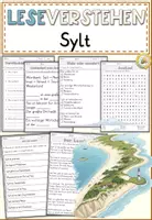 Vorschau - Arbeitsblätter - Sylt, Sachtexte Lesen und verstehen Arbeitsblätter mit Lesetext, Verständnisfragen - Deckblatt