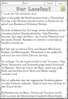 Vorschau - Arbeitsblätter - Sylt, Sachtexte Lesen und verstehen Arbeitsblätter mit Lesetext, Verständnisfragen - Seite 2
