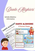 anteprima - Materiale di supporto/inclusione - Dante Alighieri - Il Sommo Poeta - Pagina di copertina