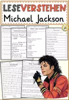 Vorschau - Arbeitsblätter - Michael Jackson, Sachtexte Lesen und verstehen Arbeitsblätter mit Lesetext, Verständnisfragen - Deckblatt