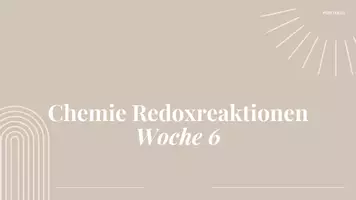 Vorschau - Stundenentwürfe - Woche 6 Redoxreaktionen - chemie Kl. 8 - Seite 1