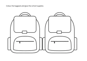 Vista previa - Manualidades / Dibujos para colorear - COMPLETE THE SCHOOL BAG - página 1