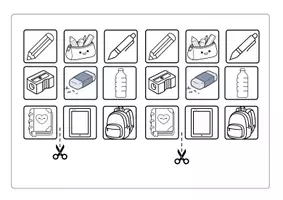 Vista previa - Manualidades / Dibujos para colorear - COMPLETE THE SCHOOL BAG - página 2