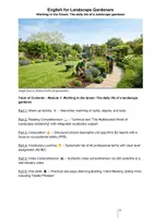 Vorschau - Unterrichtsreihen - Englisch für Gärtner: Working in the Green (Fachvokabular & Arbeitsalltag, A2-B2) - Deckblatt