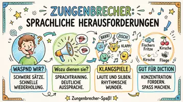 Vorschau - Arbeitsblätter - Arbeitsblätter zum Thema "Zungenbrecher" + Lösung & MP3 + Mindmap + Infografik - Seite 1