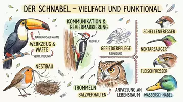 Vorschau - Arbeitsblätter - Arbeitsblätter zum Thema "Schnabel" + Lösung & MP3 + Infografik - Seite 1