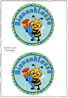 Vorschau - Mal- und Bastelvorlagen - Buttons Bienenklasse – Klassentier Biene | 4 Vorlagen zum Ausmalen & Basteln 🐝 - Seite 2
