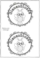 Vorschau - Mal- und Bastelvorlagen - Buttons Bienenklasse – Klassentier Biene | 4 Vorlagen zum Ausmalen & Basteln 🐝 - Seite 3