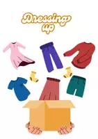 Vista previa - Manualidades / Dibujos para colorear - DRESSING UP: crea tu modelo según el texto - Portada