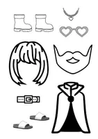 Vista previa - Manualidades / Dibujos para colorear - DRESSING UP: crea tu modelo según el texto - página 2