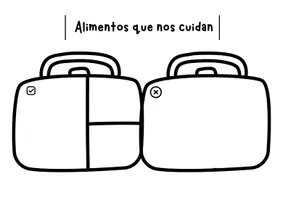 Vista previa - Manualidades / Dibujos para colorear - Alimentos que nos cuidan - Portada