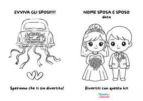 anteprima - Esercizi - Kit Matrimonio per Bambini - Libricino Giochi e Attività - Pagina 1