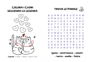 anteprima - Esercizi - Kit Matrimonio per Bambini - Libricino Giochi e Attività - Pagina 2