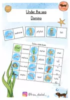Vorschau - Spiele - Domino - „Under the sea" - spielerische Wortschatzfestigung - Deckblatt