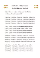 Vorschau - Arbeitsblätter - Fehlerwörter finden - Herbst-Edition - Seite 2