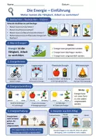 Vorschau - Unterrichtsreihen - Energie - Physik Sek I - Arbeitsblätter inkl. Lösungen - Deckblatt
