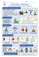 Vorschau - Unterrichtsreihen - Energie - Physik Sek I - Arbeitsblätter inkl. Lösungen - Seite 3