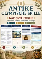 Vorschau - Arbeitsblätter - Antike Olympische Spiele Komplett-Bundle mit Arbeitsblättern & Lösungen - Deckblatt