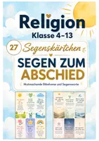 Vorschau - Text - Religion | 27 Segenskärtchen zum Abschied | Mutmacher & Segen für den Neuanfang | Grundschule & weiterführende Schulen | Klasse 4, 9, 10, 12, 13 - Deckblatt