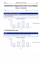 Vorschau - Arbeitsblätter - Arbeitsheft Diagramme lesen und erstellen - Deckblatt
