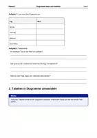 Vorschau - Arbeitsblätter - Arbeitsheft Diagramme lesen und erstellen - Seite 1