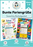Vorschau - Bildkarten - Sommerferien-Challenge für die Grundschule | Feriengruß mit kleiner Überraschung Klasse 1-4 - Deckblatt