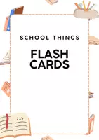 zapowiedź - Flashcards - school things - obwoluta
